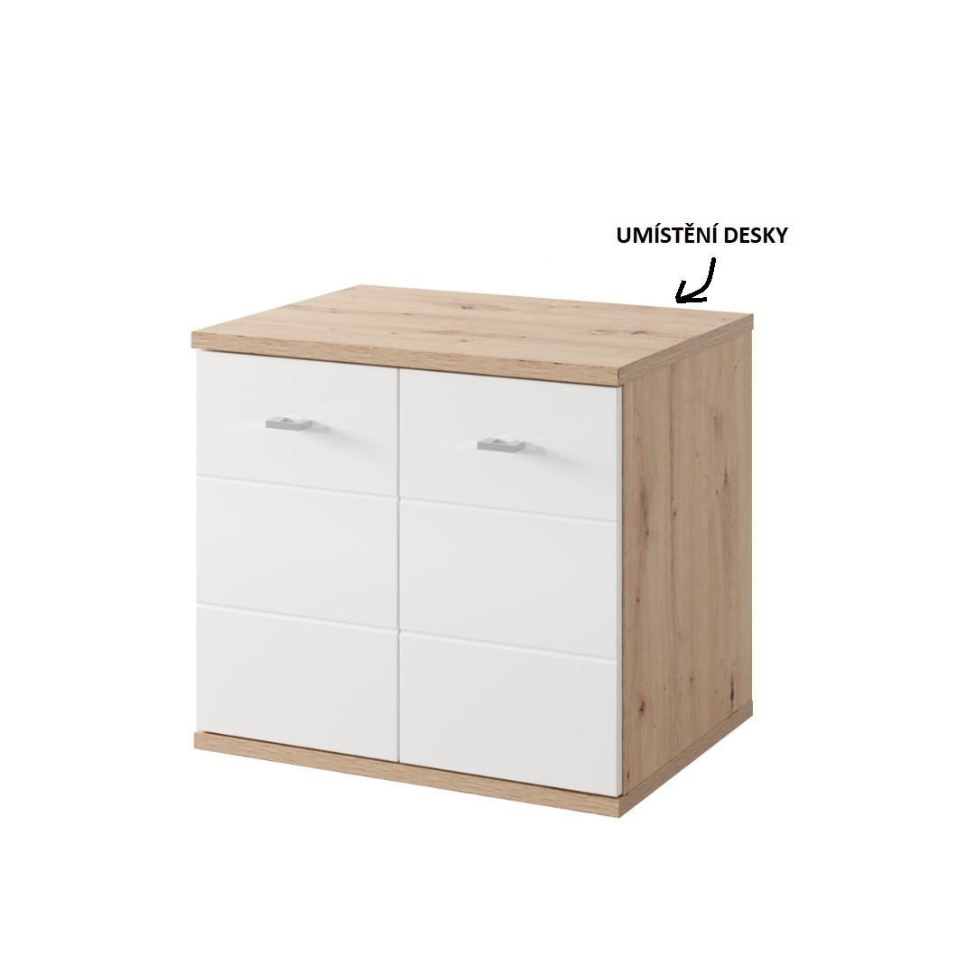 ORFA SILONÉ 88 deska na umyvadlovou skříňku 80 cm, dub artisan