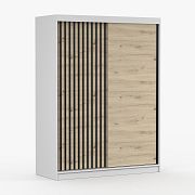VITAL 10 šatní skříň + lamely, bílá/dub artisan