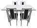 MILÉNIUM 1 Jídelní set stůl + 4 židle, bílá/borovice andersen/šedá