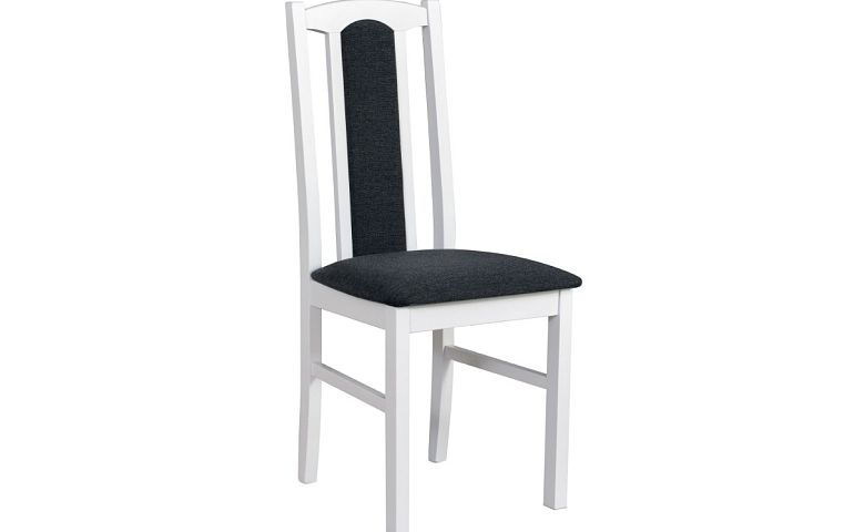BOSANOVA 7 jídelní židle, bílá/šedočerná