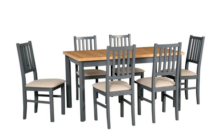 NIEL 7 jídelní židle, grafit/bílá káva