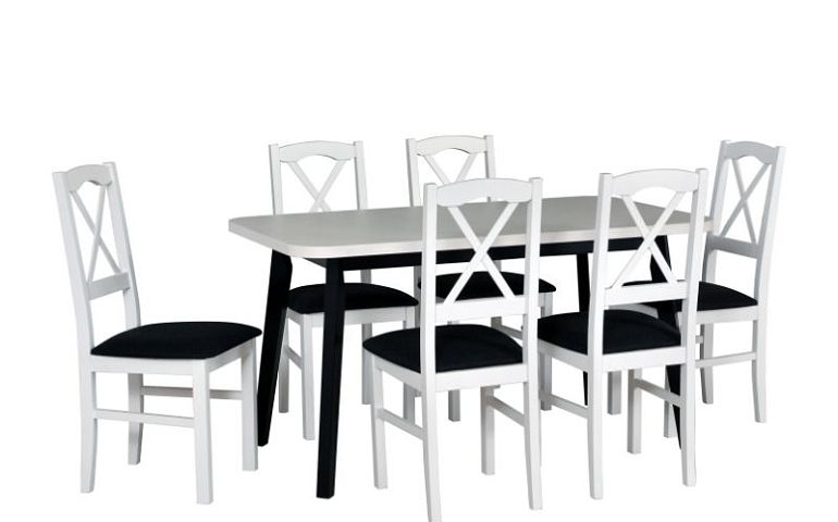 NIEL 11 jídelní židle, bílá/černá
