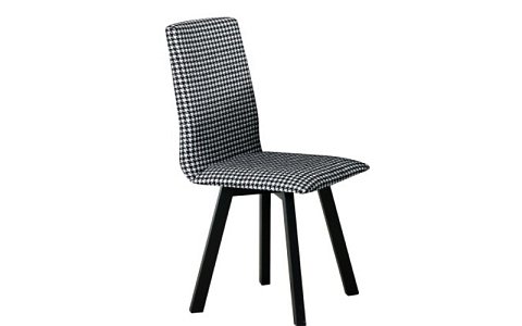 Jídelní židle, Hedvika TYP 2, černá/káro