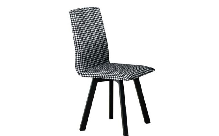 Jídelní židle, Hedvika TYP 2, černá/káro
