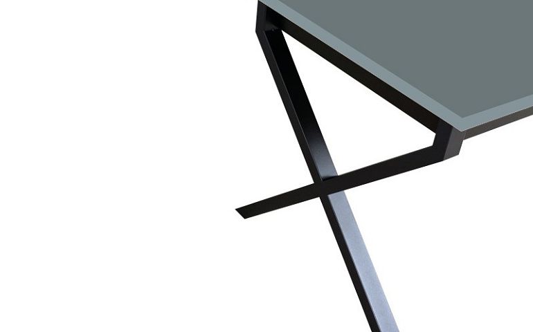 IKONA 1 rozkládací jídelní stůl, grafit/černá