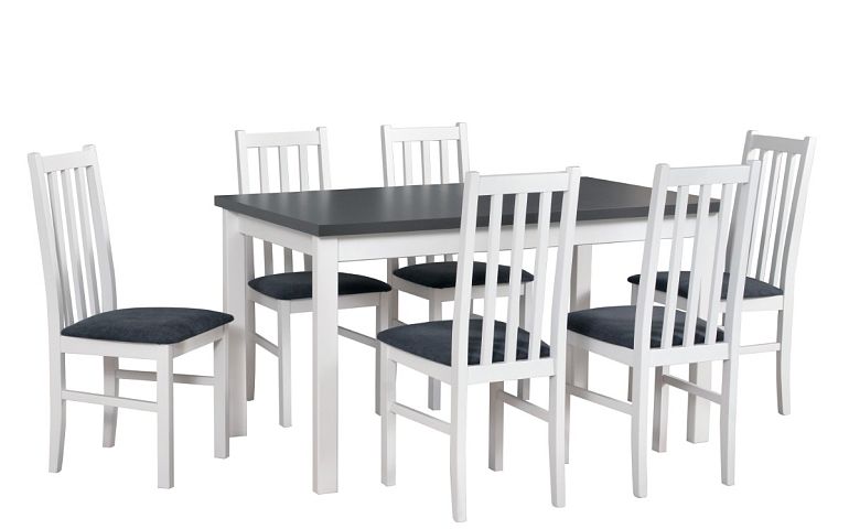 ALBATROS 2 rozkládací jídelní stůl, grafit/bílá