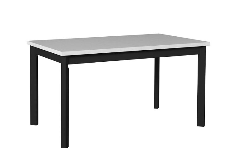 MAXMILIÁN 5P rozkládací jídelní stůl, bílá/černá