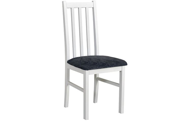 Bosanova 10 jídelní židle, bílá/tmavě šedá