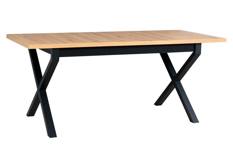 IKONA 1 rozkládací jídelní stůl, dub artisan/černá