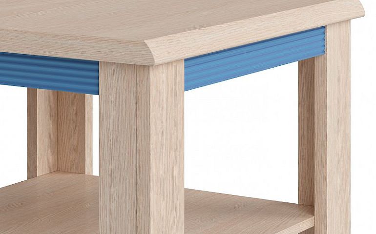 Caps Konferenční stolek LAW/60 Dub světlý Belluno/modrá
