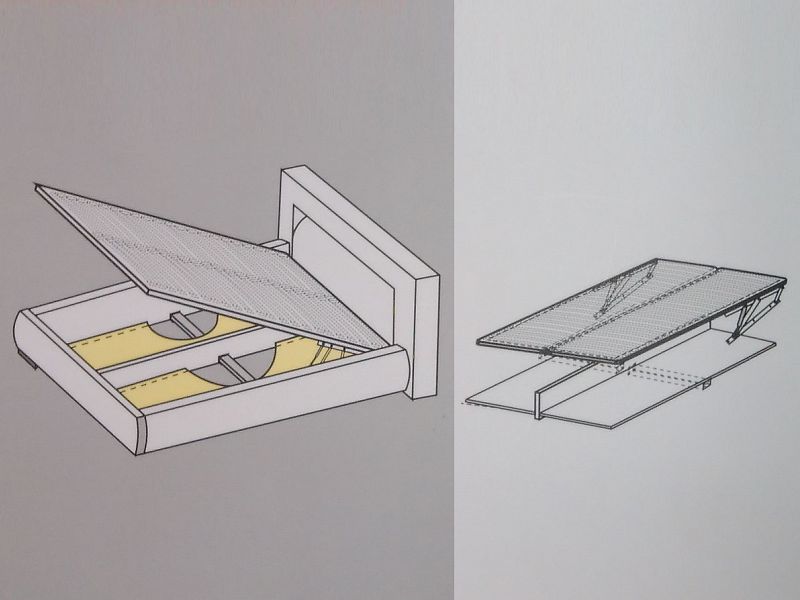 Úložný prostor k posteli 140 x 200, sada