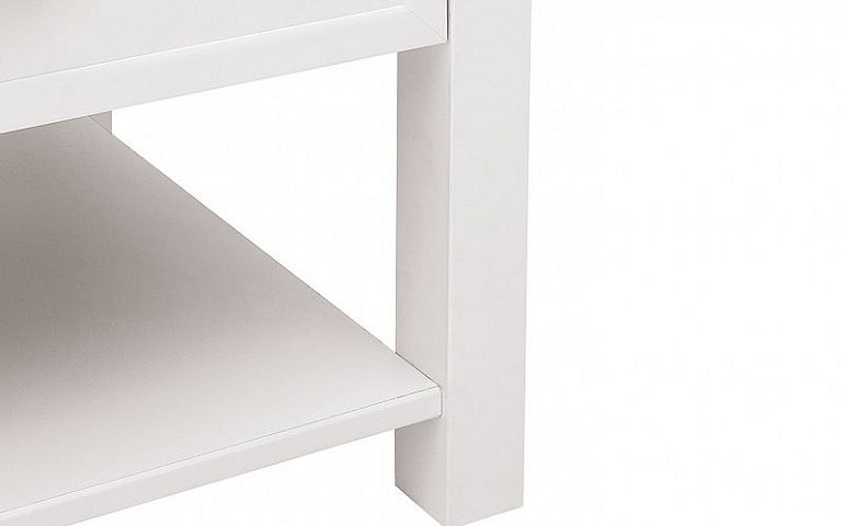 CANNET konferenční stolek, bílá/dub monument, rovné nohy