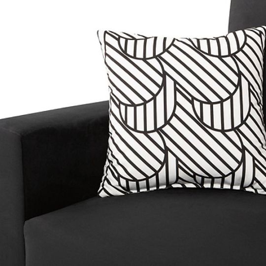 PŘEMEK IV LUX rohová sedací souprava, UNI, černá