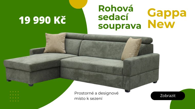 Rohová sedací souprava GAPPA NEW, UNI, olivová